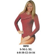 0850 - Molde de Malla de gimnasia escote redondo