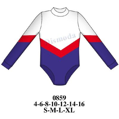 0859 - Molde de Malla de gimnasia con cortes 0859 - Molde de Malla de gimnasia con cortes