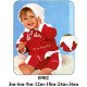 0902 - Molde de Buzo bebe con gorro franjas en mangas y pantalón