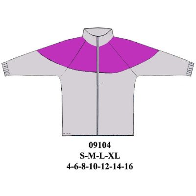 09104 - Molde de Buzo manga raglan, con cortes en delantero, espalda y mangas 09104 - Molde de Buzo manga raglan, con cortes en delantero, espalda y mangas