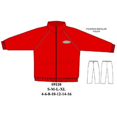 09110 - Molde de Buzo manga raglan con pretina y puño