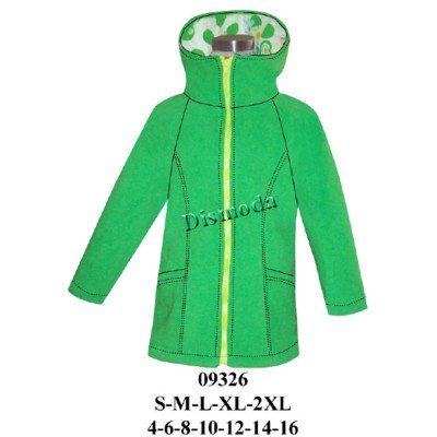 09326 - Molde de Polar manga raglan, corte princesa con cuello doble 09326 - Molde de Polar manga raglan, corte princesa con cuello doble
