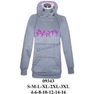 09343 - Molde de Polerón manga raglan con gorro y cuello abotonado