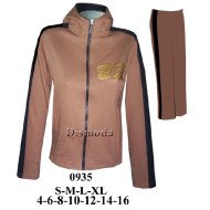 0935 - Molde de Buzo con corte en delantero con franja en manga y pantalón