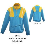 0941 - Molde de Polerón con cortes en delantero sin costura en hombro