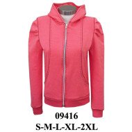 09416 - Molde de Polerón con gorro y corte manga con pliegues