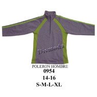 0954 - Molde de Polerón manga raglan medio cierre y cortes