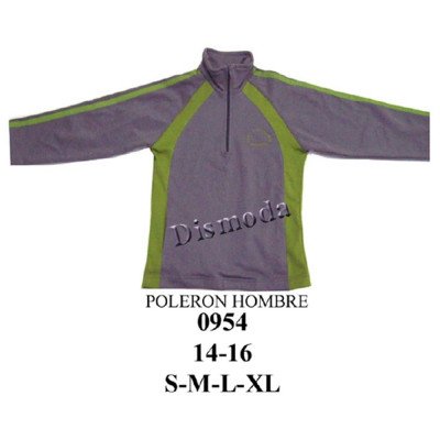 0954 - Molde de Polerón manga raglan medio cierre y cortes