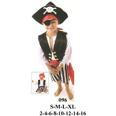 096 - Molde de Disfraz de pirata 096 - Molde de Disfraz de pirata