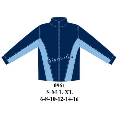 0961 - Molde de Polerón con cortes en delantero y espalda