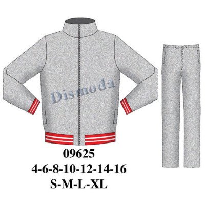 09625 - Molde de Buzo escolar pantalón recto 09625 - Molde de Buzo escolar pantalón recto