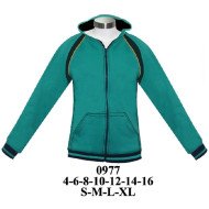 0977 - Molde de Buzo raglan con cortes y gorro