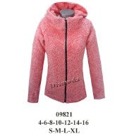 09821 - Molde de Polero dama manga raglan, gorro con cuello