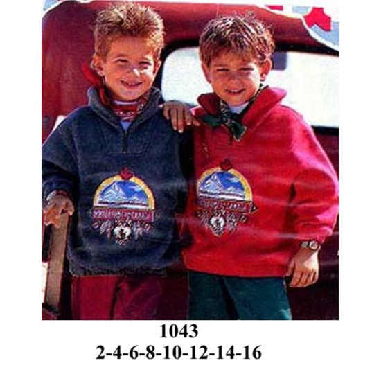 1043 - Molde de Poleron niño con cierre sin pretina 1043 - Molde de Poleron niño con cierre sin pretina