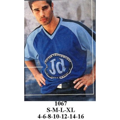 1067 - Molde de Polera raglan niño escote v