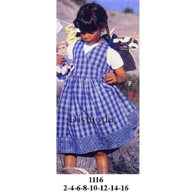 1116 - Molde de Vestido niña escote v sin mangas 1116 - Molde de Vestido niña escote v sin mangas