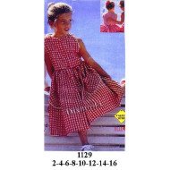 1129 - Molde de Vestido sin mangas con escote redondo