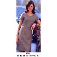 1205 - Molde de Vestido corte princesa, manga larga