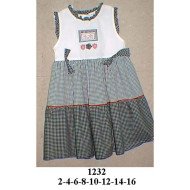 1232 - Molde de Vestido sin manga escote redondo faldón dos niveles