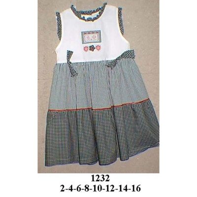 1232 - Molde de Vestido sin manga escote redondo faldón dos niveles