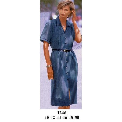 1246 - Molde de Vestido escote en v, con cuello 1246 - Molde de Vestido escote en v, con cuello