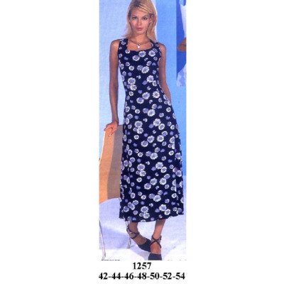 1257 - Molde de Vestido corte princesa escote cuadrado 1257 - Molde de Vestido corte princesa escote cuadrado