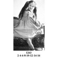 1263 - Molde de Vestido niña con cuello y botones