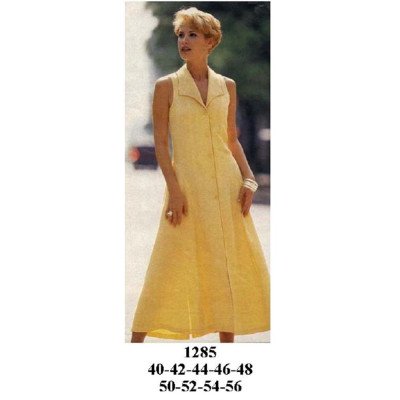 1285 - Molde de Vestido cuello smoking 1285 - Molde de Vestido cuello smoking
