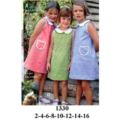 1330 - Molde de Vestido tipo jumper con cuello 1330 - Molde de Vestido tipo jumper con cuello