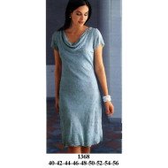 1368 - Molde de Vestido drapeado