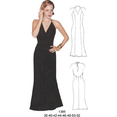 1385 - Molde de Vestido corte princesa