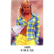 1453 - Molde de Blusa camisera cuello largo