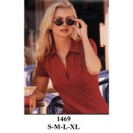 1469 - Molde de Polera corte princesa camisera cuello 1 bolada