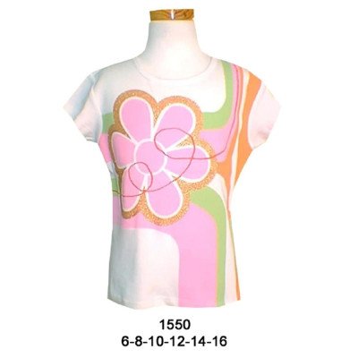 1550 - Molde de Polera cuello redondo niña