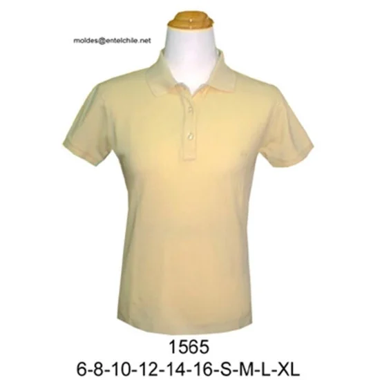 1565 - Molde de Polera cuello tejido ajustada