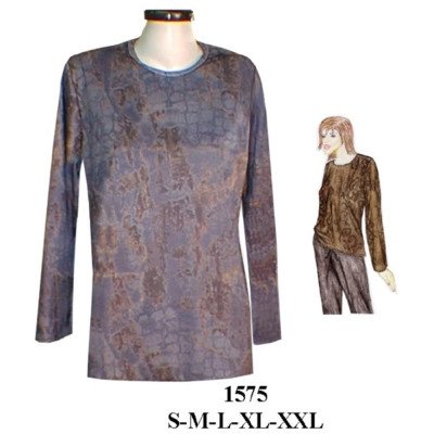 1575 - Molde de Polera dama escote redondo con abertura 1575 - Molde de Polera dama escote redondo con abertura