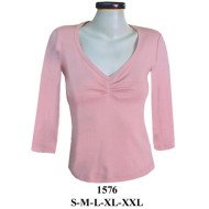 1576 - Molde de Polera escote y pliegues en busto