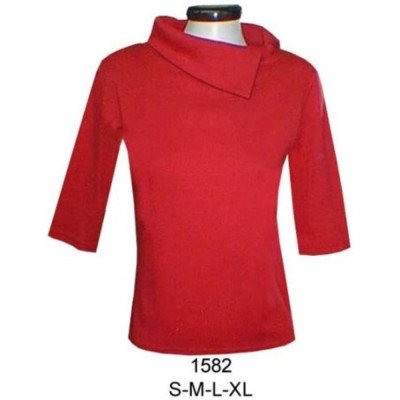 1582 - Molde de Polera cuello asimétrico manga 3/4 1582 - Molde de Polera cuello asimétrico manga 3/4