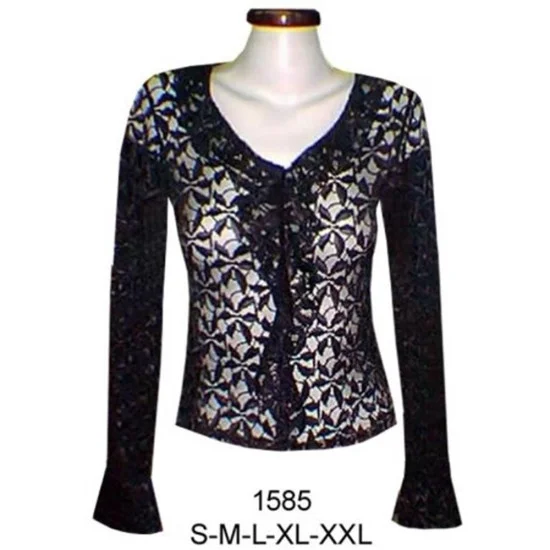 1585 - Molde de Polera dama encaje elasticado