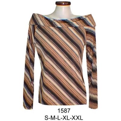 1587 - Molde de Polera dama con cuello