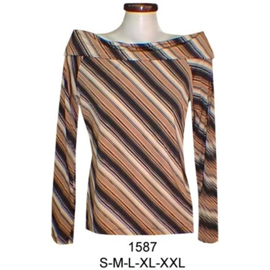 1587 - Molde de Polera dama con cuello 1587 - Molde de Polera dama con cuello