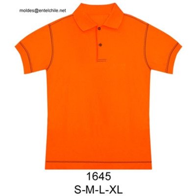 1645 - Molde de Polera con pata y cuello, ajustada (largo 68 cms 1645 - Molde de Polera con pata y cuello, ajustada (largo 68 cms