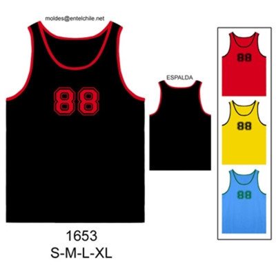 1653 - Molde de Polera camiseta; 1653 - Molde de Polera camiseta;