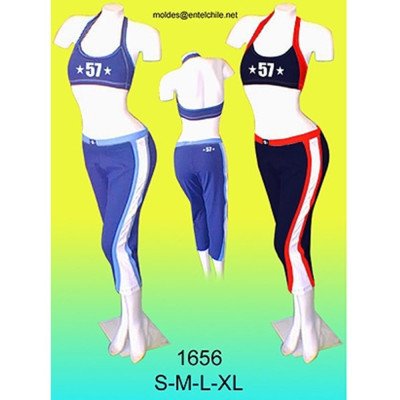 1656 - Molde de Pescador a la cadera y peto de lycra