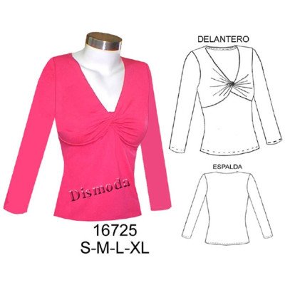 16725 - Molde de Top con escote anudado 16725 - Molde de Top con escote anudado