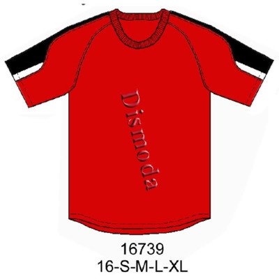 16739 - Molde de Polera raglan con cortes