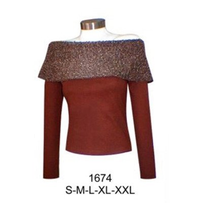 1674 - Molde de Polera rib con boucle