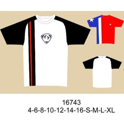 16743 - Molde de Polera manga reglan corte curvo