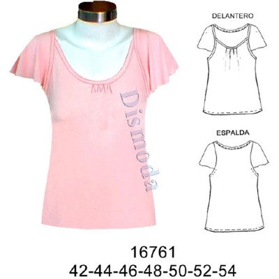 16761 - Molde de Polera dama con recogido en delantero 16761 - Molde de Polera dama con recogido en delantero