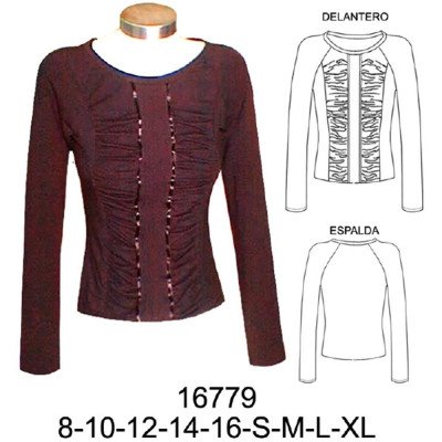 16779 - Molde de Polera con recogido 16779 - Molde de Polera con recogido